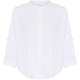 Frau - Seoul linen shirt Bright white